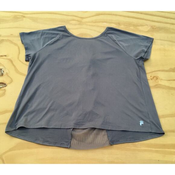Fila Sport Performance Short Sleeve Shirt Womens (Athletic) Gray Sz. Large L‎ - Picture 1 of 4